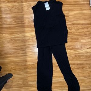 Brand new black zara 2piece set